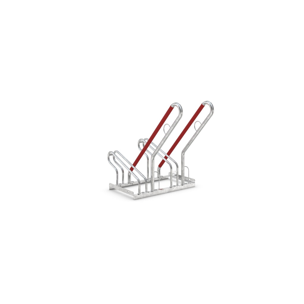Anlehnbügelparker, einseitige Radeinstellung, 2 Stellplätze Produktabbildung: Anlehnbügelparker, einseitige Radeinstellung, 2 Stellplätze
