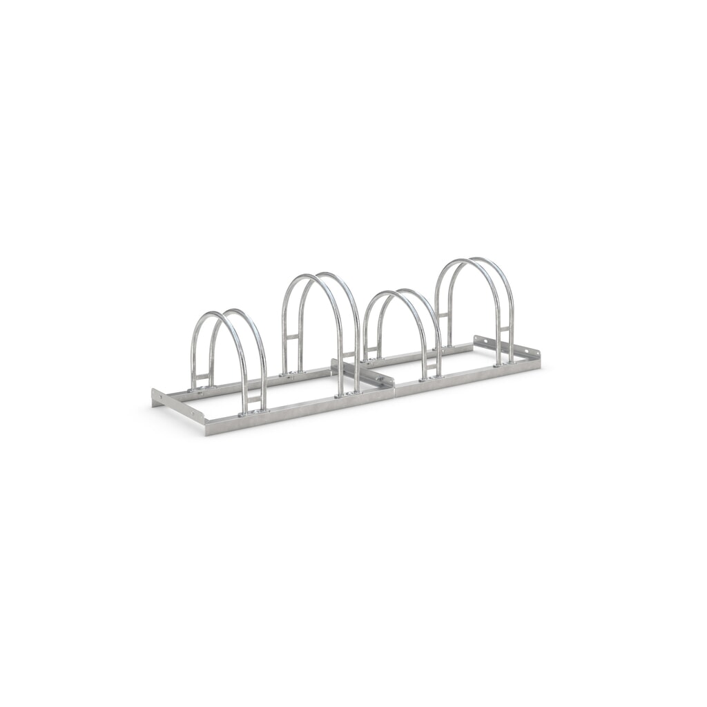 Produktabbildung: wsm® Bogenparker, 1-seitig, 4 Stellplätze, verzinkt