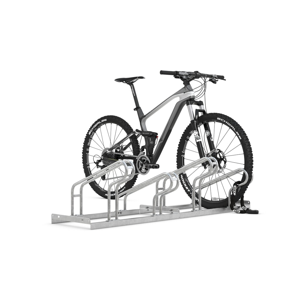wsm® Bügelparker, 1-seitig, 4 Stellplätze, verzinkt Produktabbildung Nr. 8: wsm® Bügelparker, 1-seitig, 4 Stellplätze, verzinkt