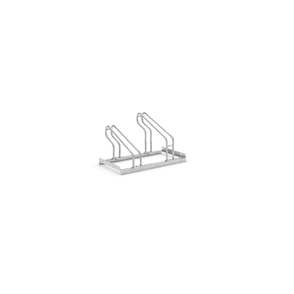 wsm® Bügelparker, 1-seitig, 2 Stellplätze, verzinkt Produktabbildung: wsm® Bügelparker, 1-seitig, 2 Stellplätze, verzinkt