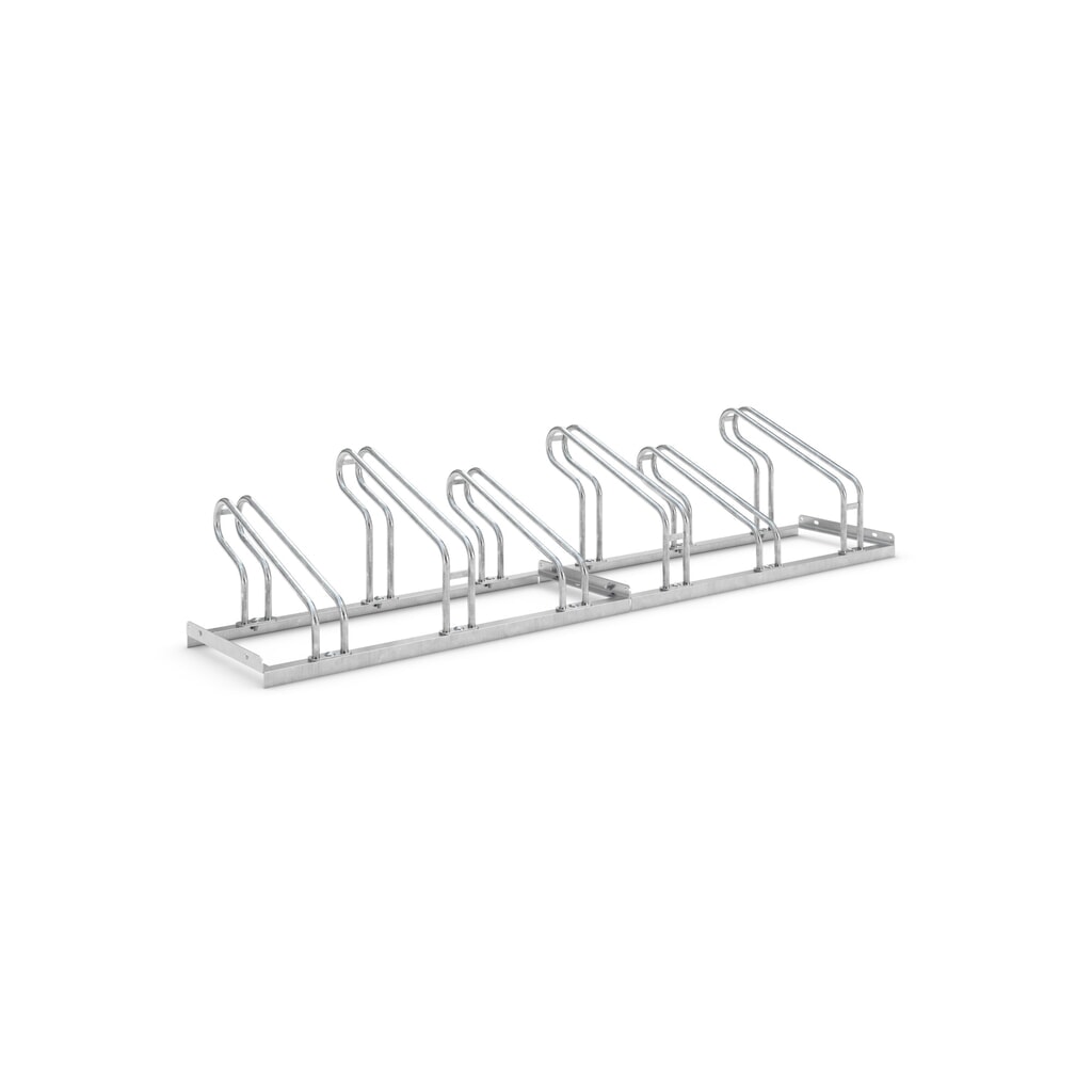 wsm® Bügelparker, 1-seitig, 6 Stellplätze, verzinkt Produktabbildung: wsm® Bügelparker, 1-seitig, 6 Stellplätze, verzinkt