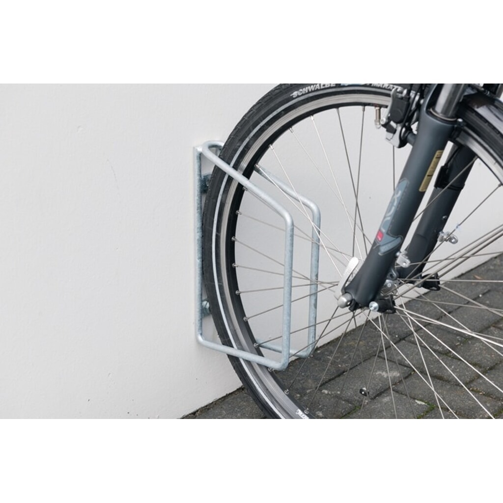 WSM Fahrradklemmbügel, Anzahl Radstände 1, 90 ° verzinkt, für Wandbefestigung Produktabbildung: WSM Fahrradklemmbügel, Anzahl Radstände 1, 90 ° verzinkt, für Wandbefestigung