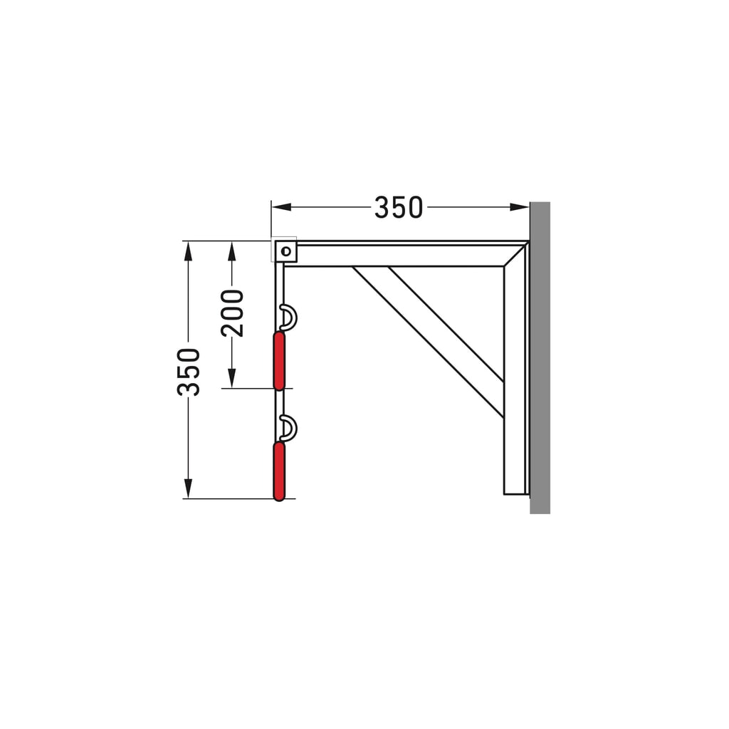 wsm® Reihen-Hängeparker, 2 Stellplätze, Deckenmontage Produktabbildung Nr. 6: wsm® Reihen-Hängeparker, 2 Stellplätze, Deckenmontage