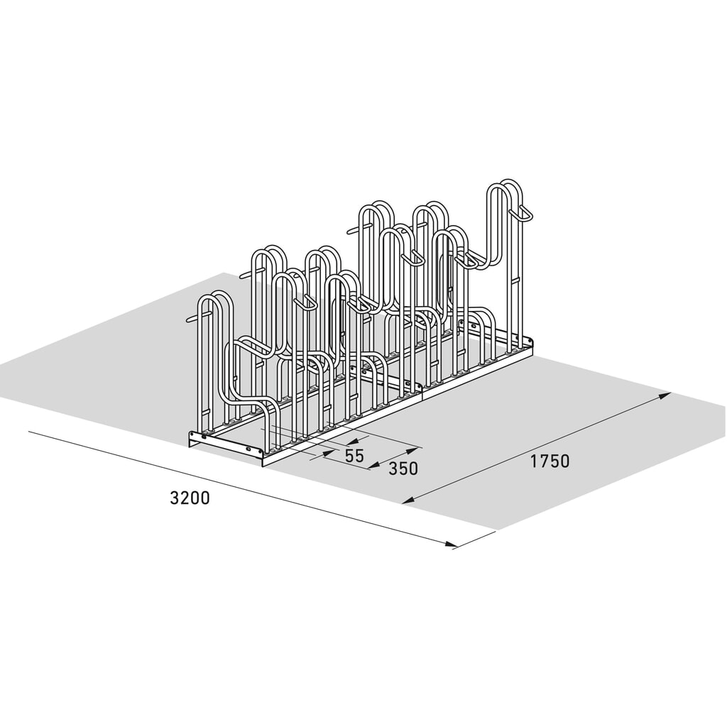Produktabbildung Nr. 7: wsm® Standparker, 2-seitig, 10 Stellplätze