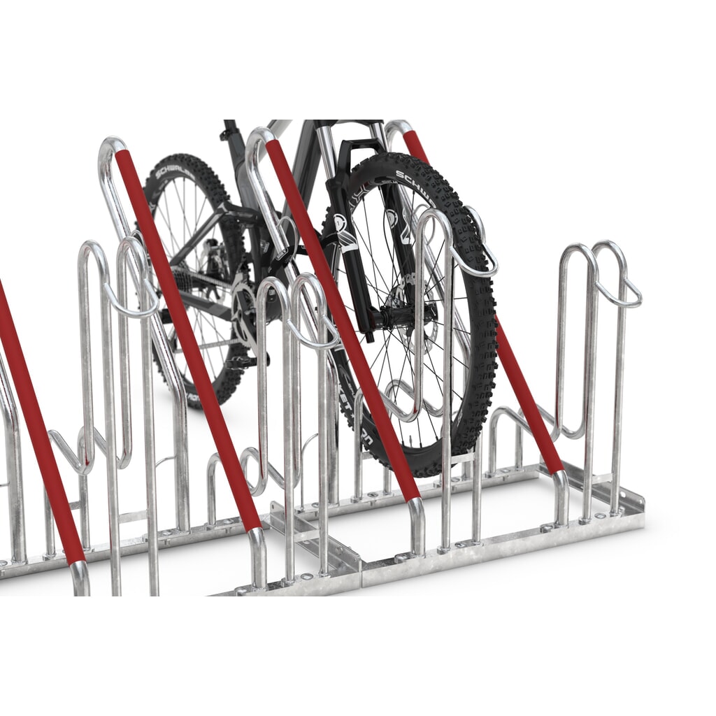 Produktabbildung Nr. 4: wsm® Standparker mit Anlehnbügel, 1-seitig, 4 Stellplätze