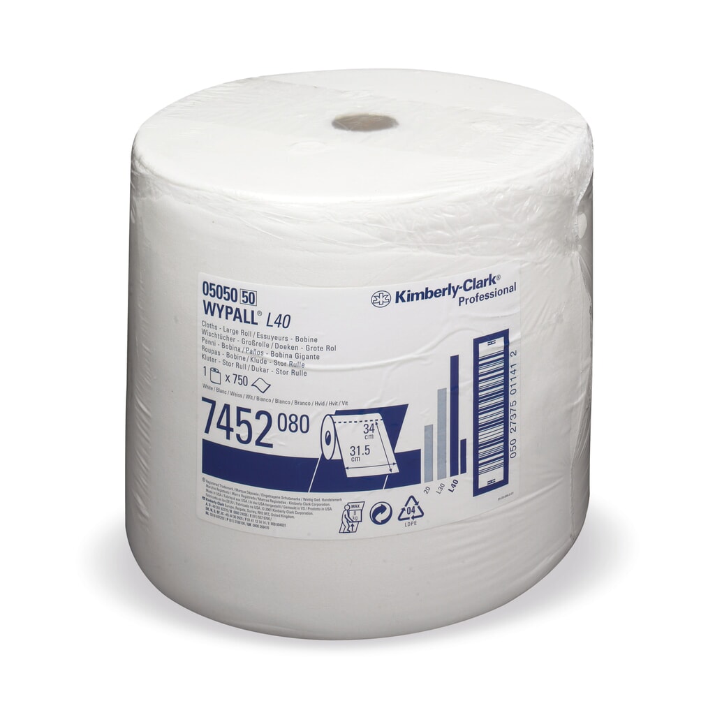WypAll® Wischtücher L30 Ultra+, Zellstoff/Latex-Gemisch, HxB 340 x 310 mm, 750 Tücher Produktabbildung: WypAll® Wischtücher L30 Ultra+, Zellstoff/Latex-Gemisch, HxB 340 x 310 mm, 750 Tücher