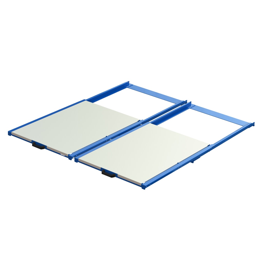Produktabbildung Nr. 2: XL-Palettenauszug, Tragkraft 400 kg, 70 % Auszugstiefe, BxT 1.700 x 1.200 mm, mit Stahlboden