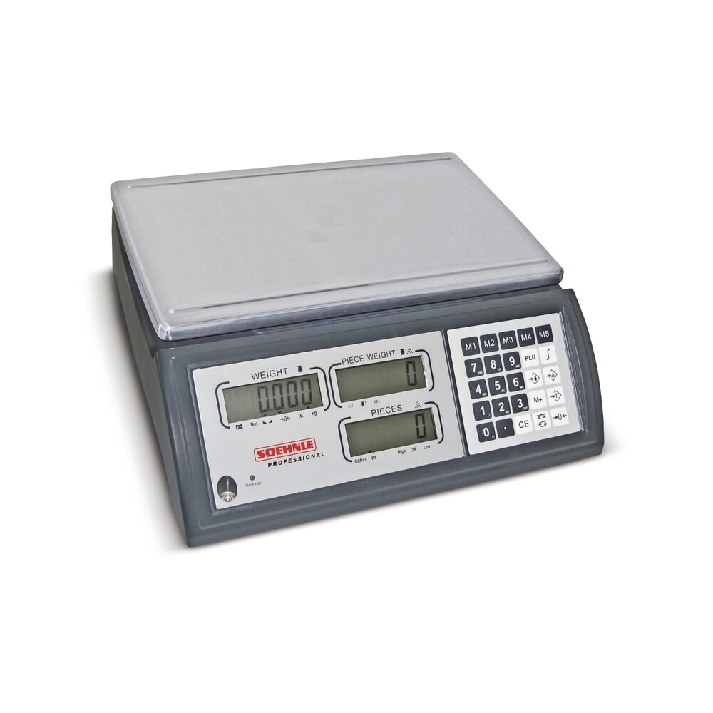Produktabbildung: Zählwaage SOEHNLE, BxT 360 x 240 mm, Wägebereich max. 15 kg