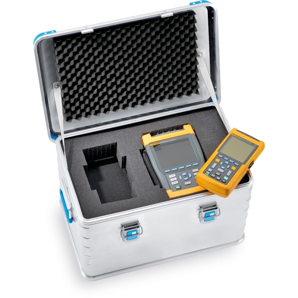ZARGES Alu-Transportbox Würfelschaumset, vorgestanzte Einlagen, HxBxT 350 x 550 x 220 mm Produktabbildung Nr. 2: ZARGES Alu-Transportbox Würfelschaumset, vorgestanzte Einlagen, HxBxT 350 x 550 x 220 mm