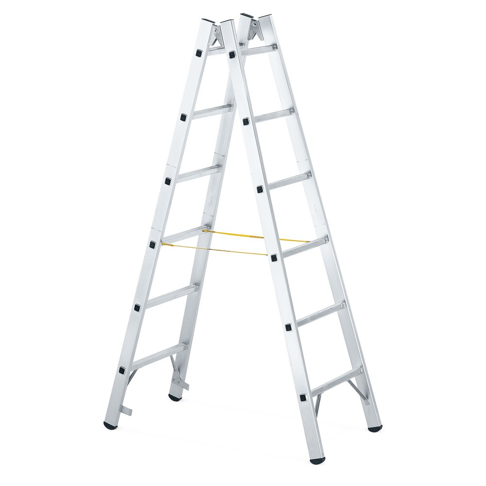 Produktabbildung: ZARGES Aluminium-Sprossenleiter, 2-seitig begehbar, Standhöhe 1 m