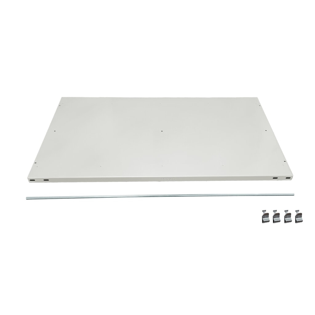 Zusatzboden für SCHULTE Aktenregal in schwarz, mit Endanschlägen, BxT 750 x 600 mm Produktabbildung: Zusatzboden für SCHULTE Aktenregal in schwarz, mit Endanschlägen, BxT 750 x 600 mm