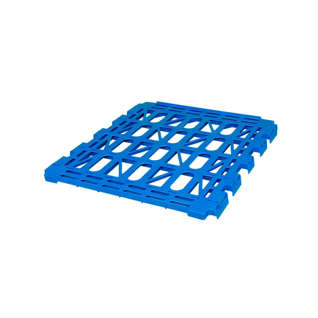 Produktabbildung Nr. 2: Zwischenboden aus HDPE für Rollbehälter 4-seitig, BxT 710 x 710 mm, enzianblau