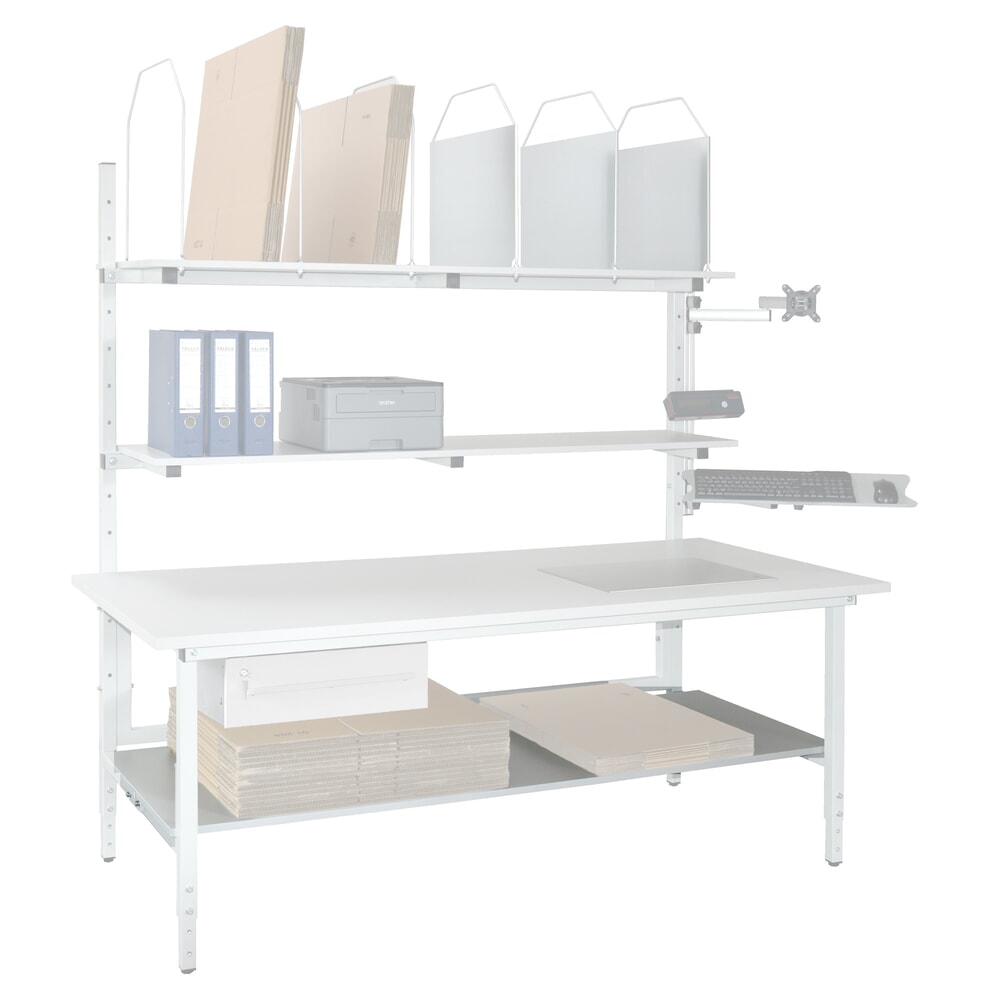 Produktabbildung Nr. 2: Zwischenboden für DAHMEN Packtische Classic und Multiplex, Breite 1.600 mm, lichtgrau