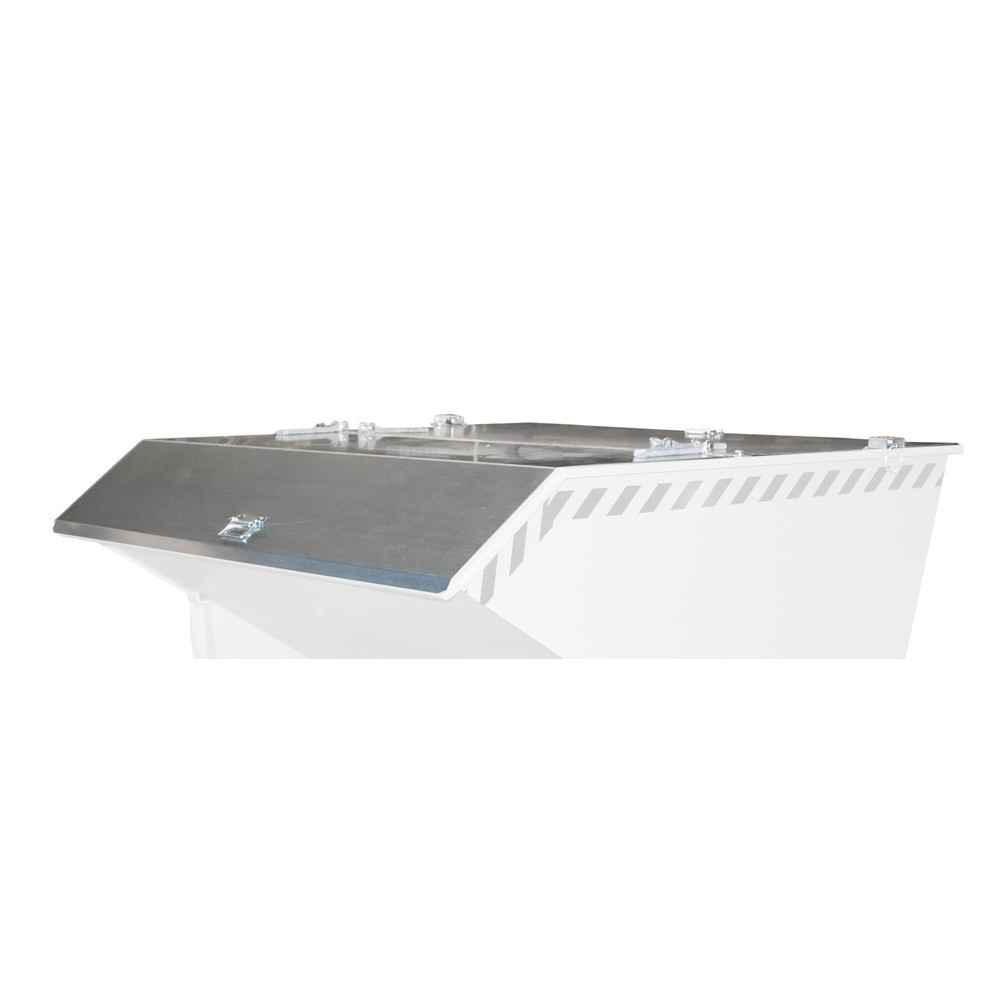 Produktabbildung: Deckel für Bauer® Kippbehälter mit Abrollmechanik Premium, tiefe Bauform, Volumen 0,5 m³