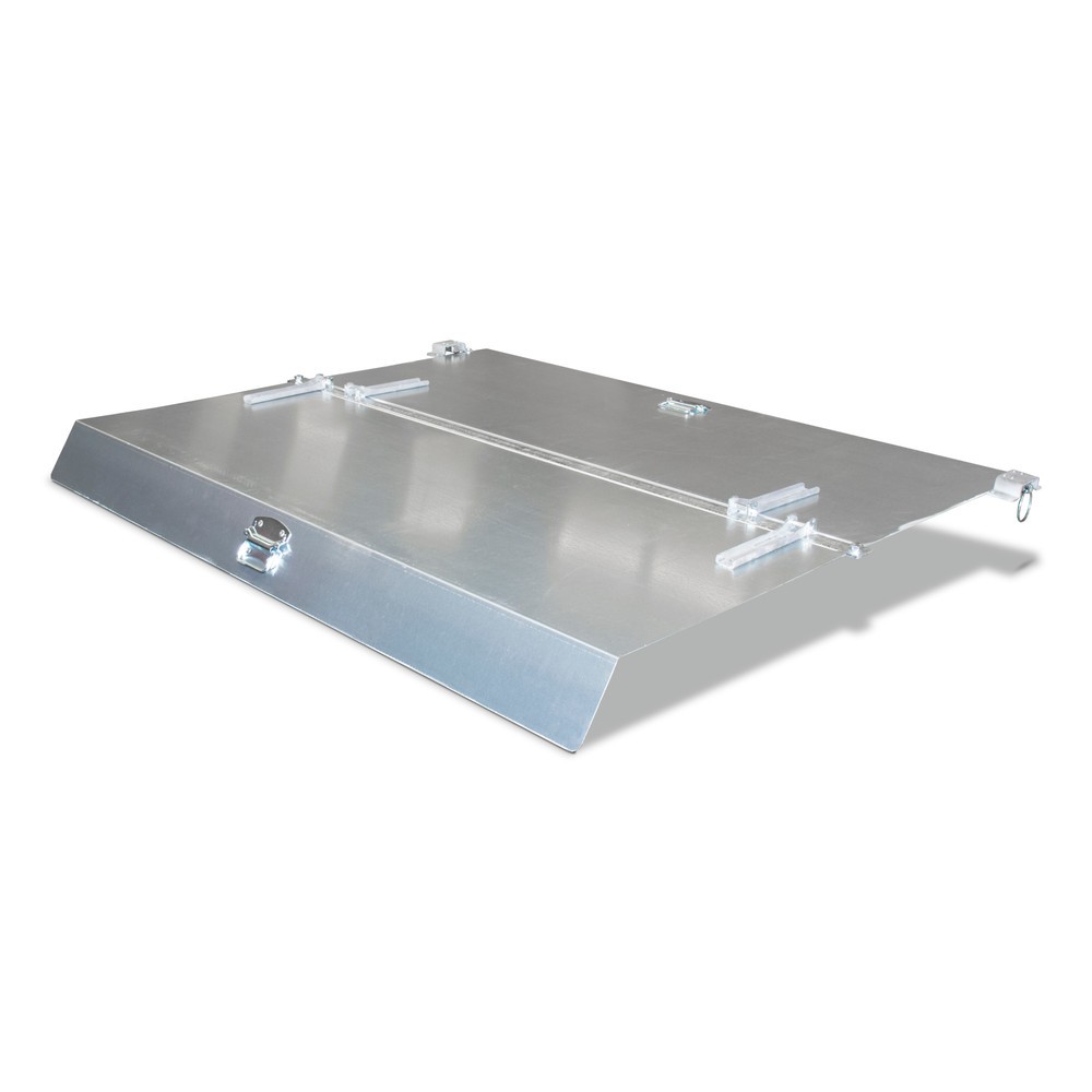 Produktabbildung: Deckel für Bauer® Mini-Kipp-/-Spänebehälter, niedrige Bauhöhe, Volumen 0,275 m³