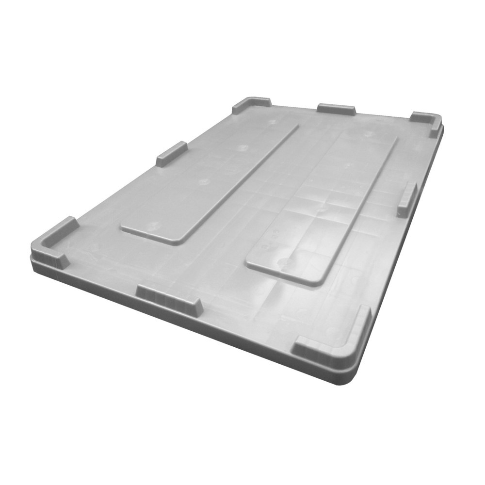 Produktabbildung: Deckel für Palettenbox, 1200x800 mm, grau, zum Auflegen