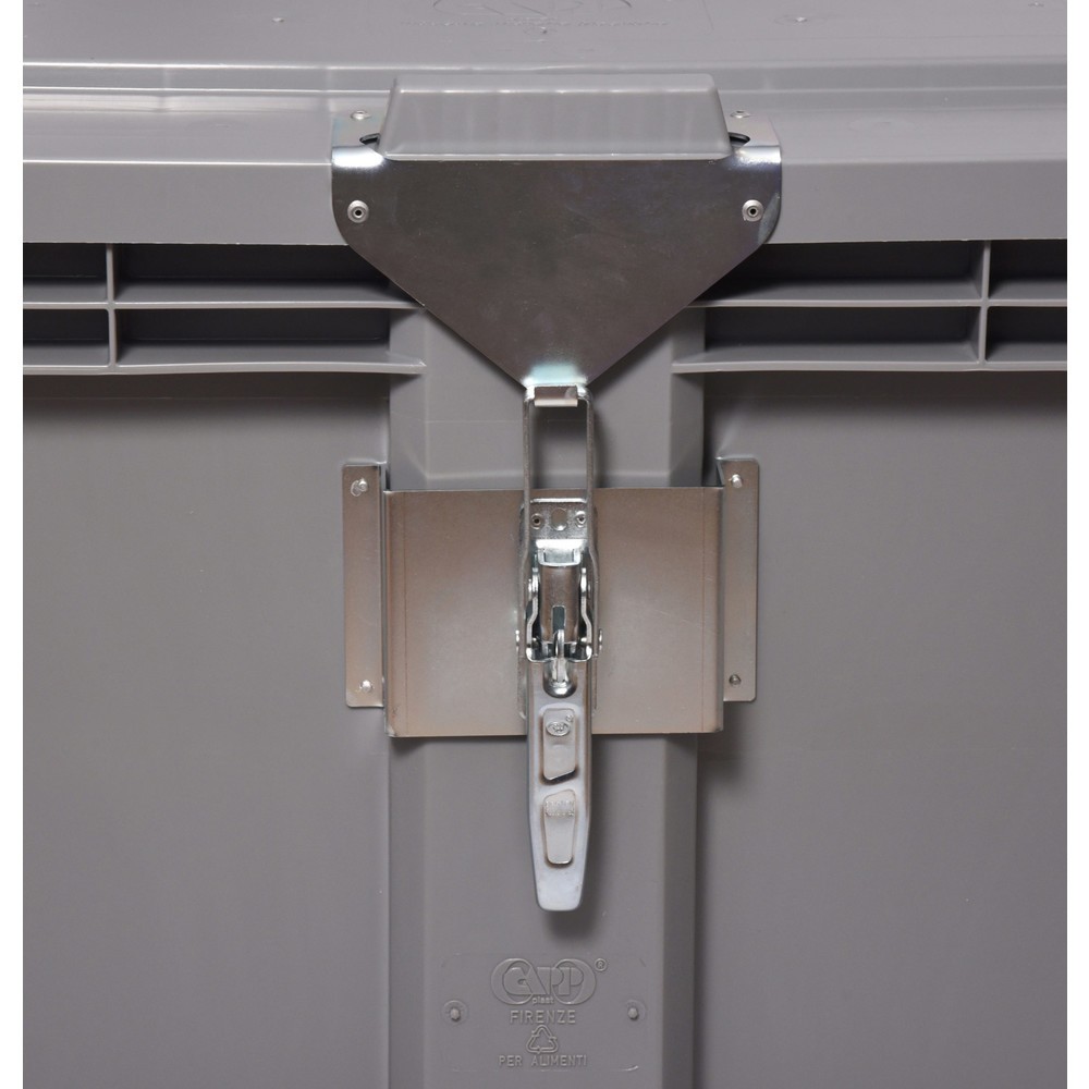 Produktabbildung Nr. 4: Deckel für Palettenbox, 1200x800 mm, grau, mit Scharnier, abschliessbar