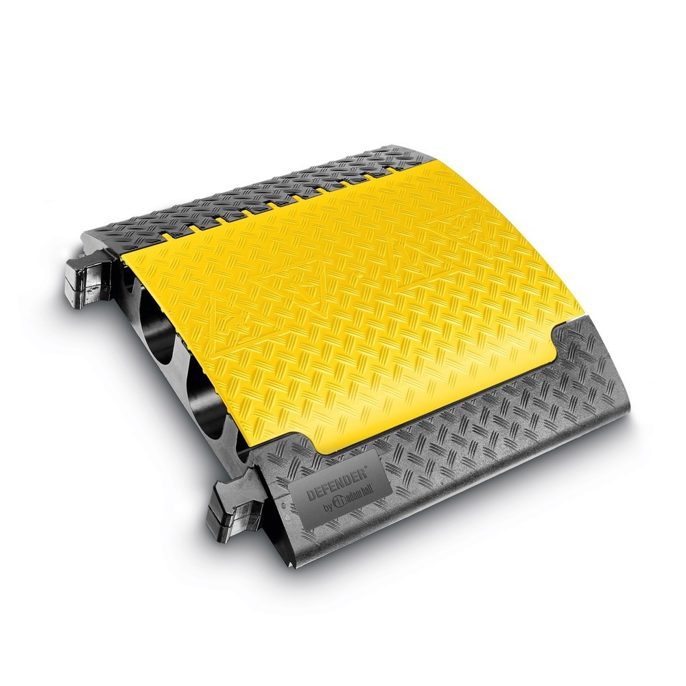 Produktabbildung: Defender® by Adam Hall Kabelbrücke ULTRA L, 4 Kanäle, schwarz/gelb