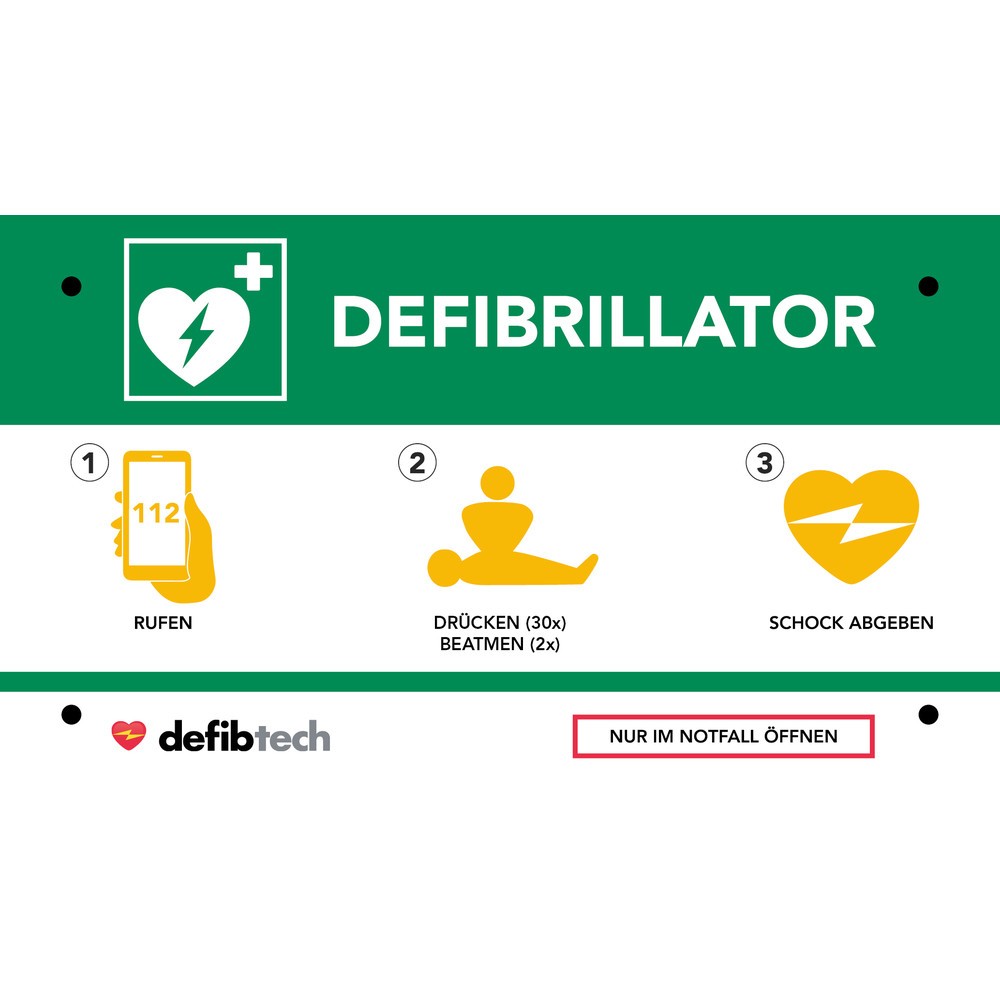 Produktabbildung Nr. 2: defibtech Defibrillatoren-Schrank mit akustischem Alarm, signalgrün