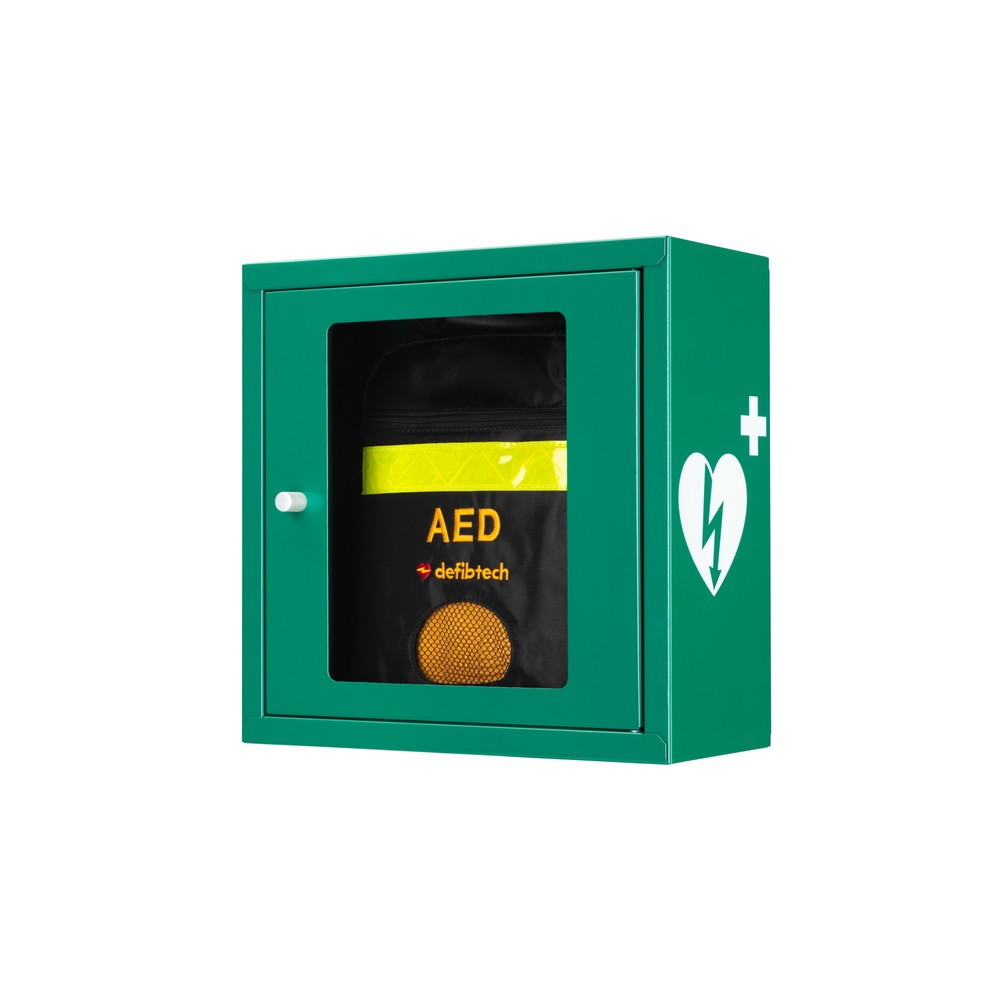 Produktabbildung Nr. 1: defibtech Defibrillatoren-Schrank mit akustischem Alarm, signalgrün