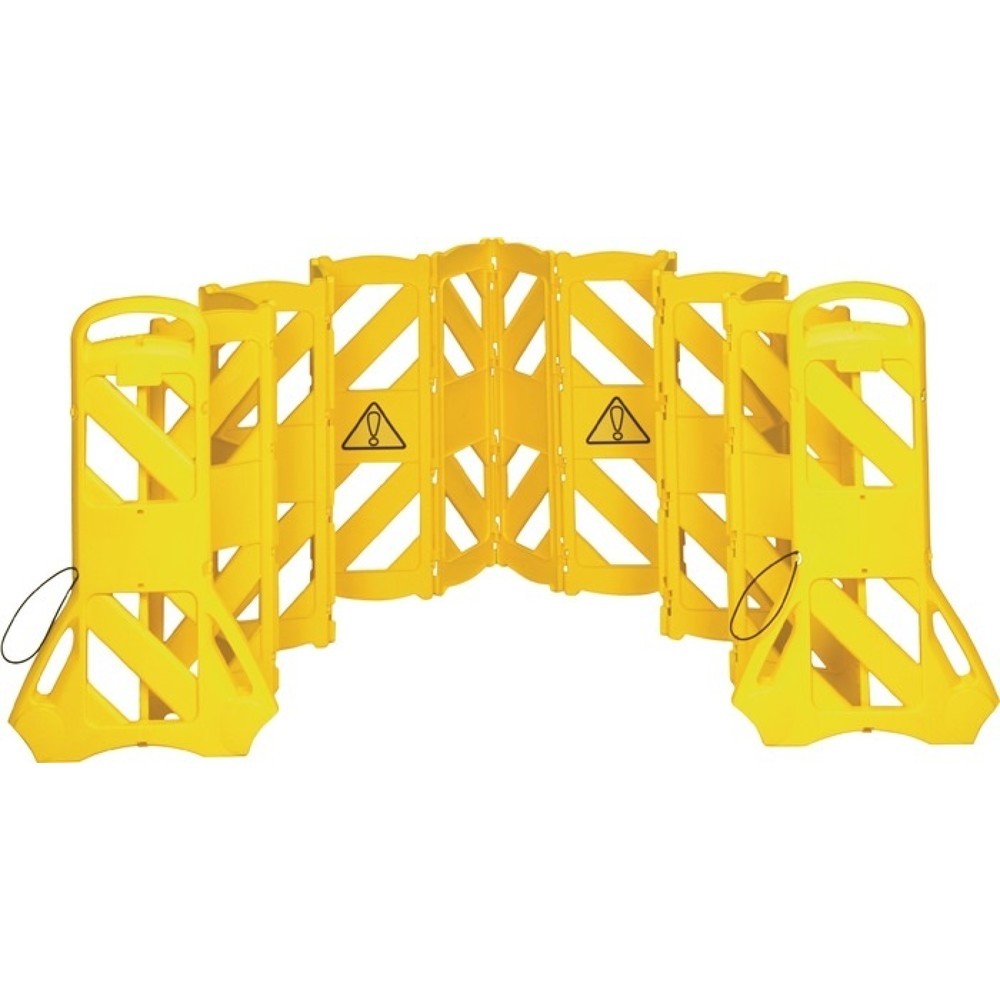 Illustration du produit: Barrières de sécurité polyéthylène jaune l.600xH1000 mm mobile, 16 pièces RUBBER