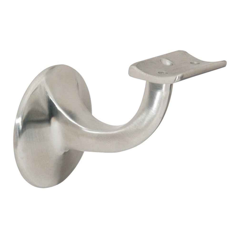 Produktabbildung: DENI Handlaufträger, Durchmesser Wandplatte 55 mm, Edelstahl matt, gewölbte Auflage