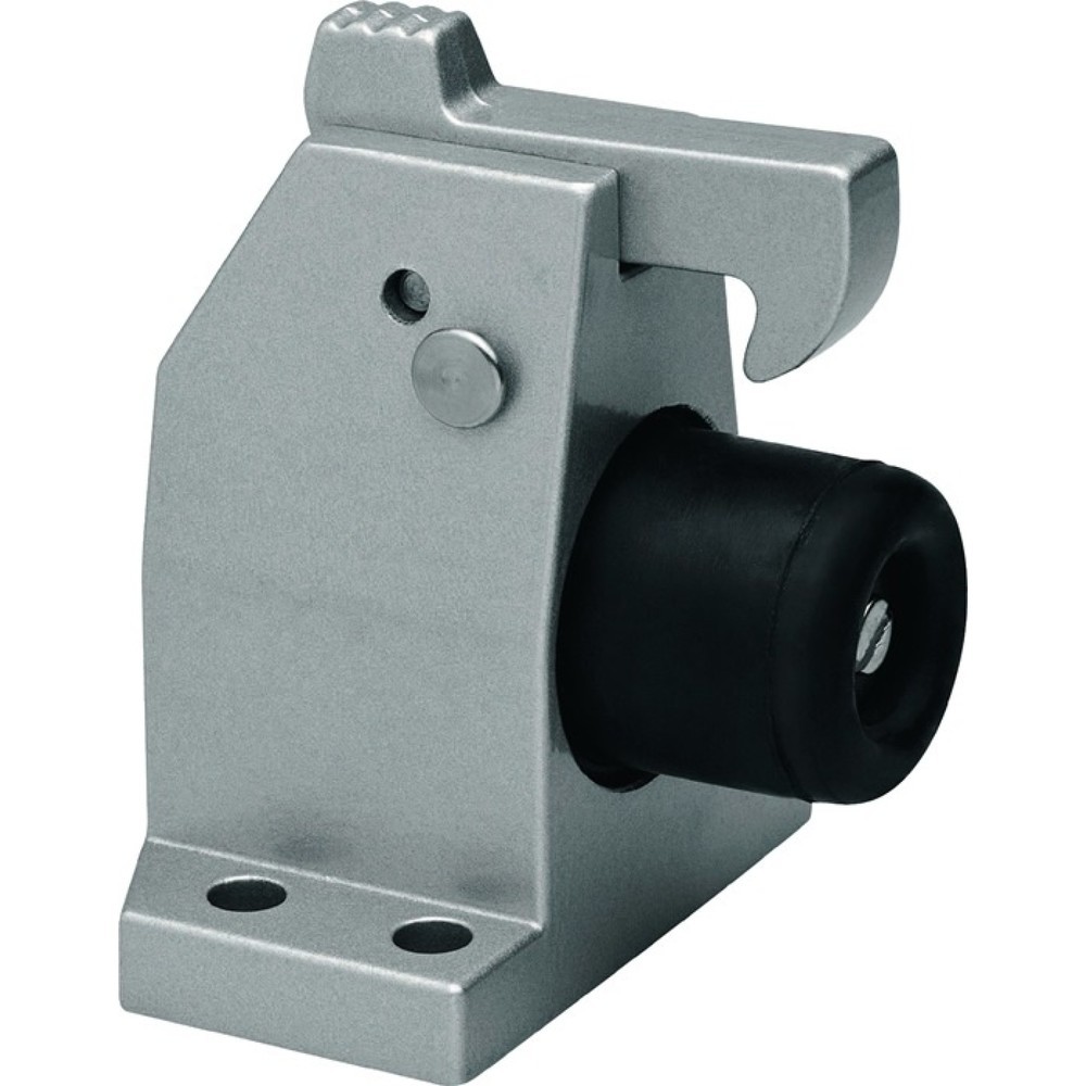 Illustration du produit: DENI Türfeststeller 3871 0000 22, Leichtmetall silber lackiert, Bodenmontage