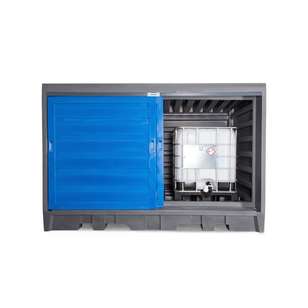 Produktabbildung Nr. 7: Dépôt à fûts en PE, HxlxP 2 170 x 3 200 x 1 740 mm, 2x IBC ou 8x 200 l