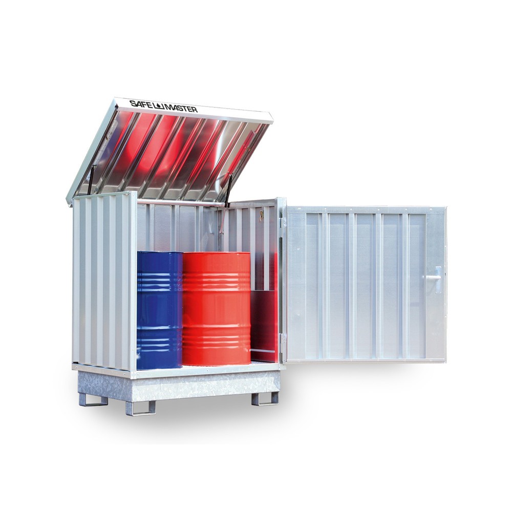 Illustration du produit: Dépôt de Matériau dangereuses, galvanisé, 2x 200 litres, HxLxP 1,685 x 1,420 x 1,080 mm