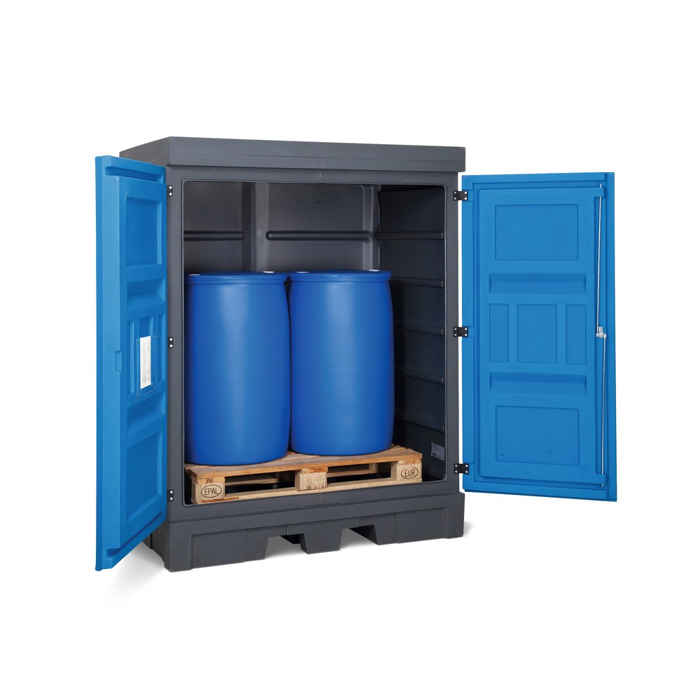 Produktabbildung Nr. 2: Dépôt pour matières dangereuses en PE, HxlxP 1 980 x 1 560 x 1 080 mm, 2x 200 l