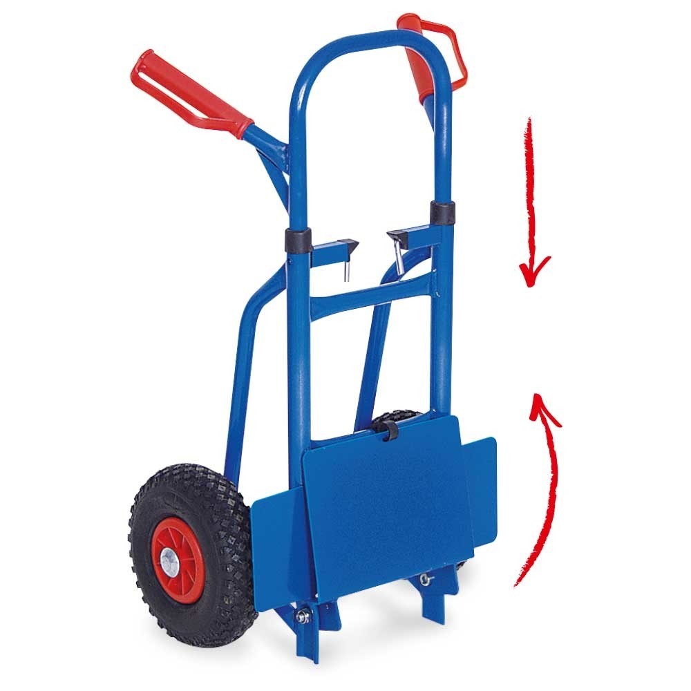 Produktabbildung Nr. 3: Diable empilable BASIC, repliable, pneumatiques increvables, capacité de charge 150 kg, pelle l x P 270 x 200 mm