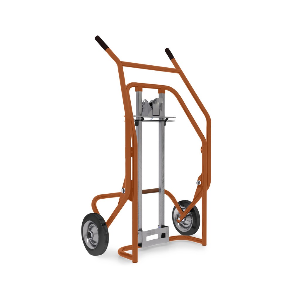 Illustration du produit: Diable porte-fûts, pour 1x fût en PE de 60 à 220 litres, capacité de charge 350 kg