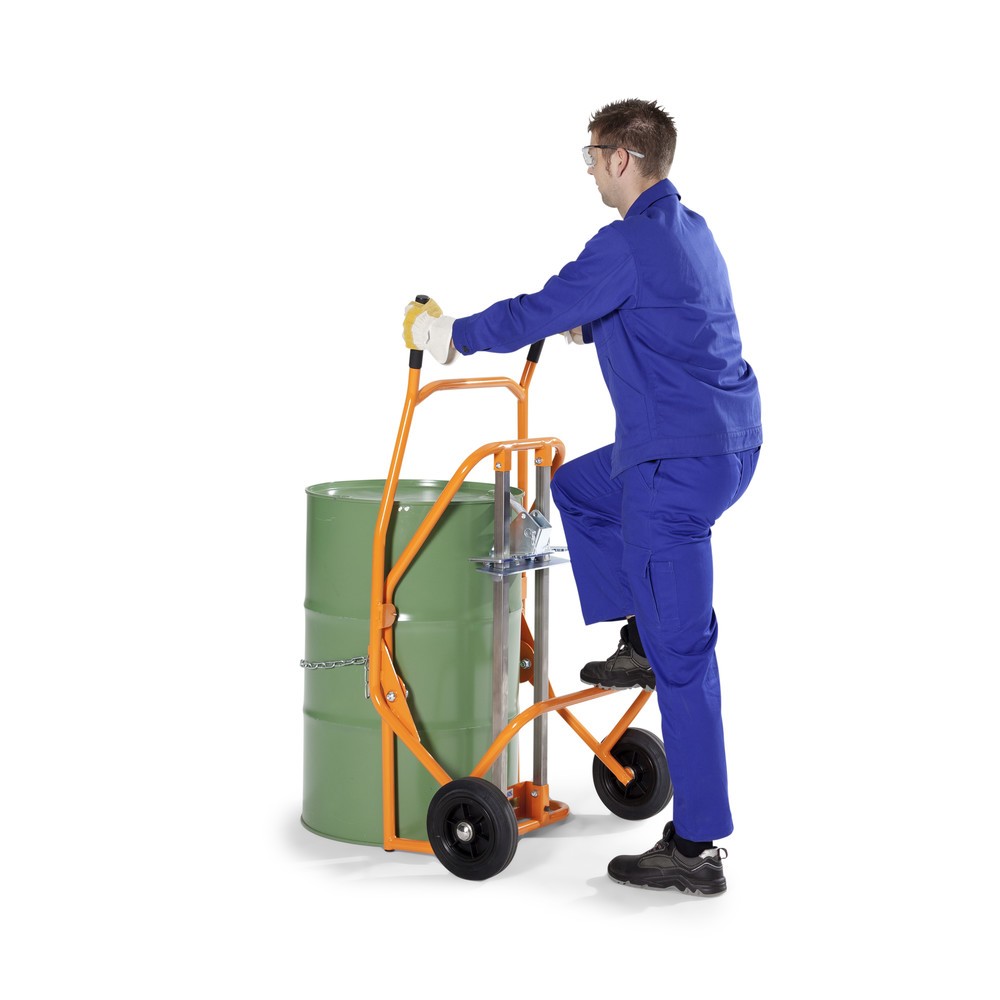 Produktabbildung Nr. 3: Diable porte-fûts, pour 1x fût en PE de 60 à 220 litres, capacité de charge 350 kg