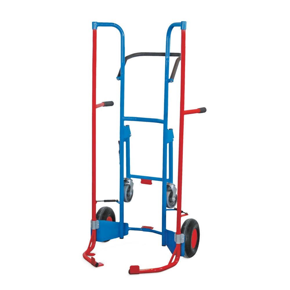 Illustration du produit: Diable pour pneumatiques fetra® avec roues stabilisatrices, capacité de charge 200 kg, pour 8 pneus, bandages pleins