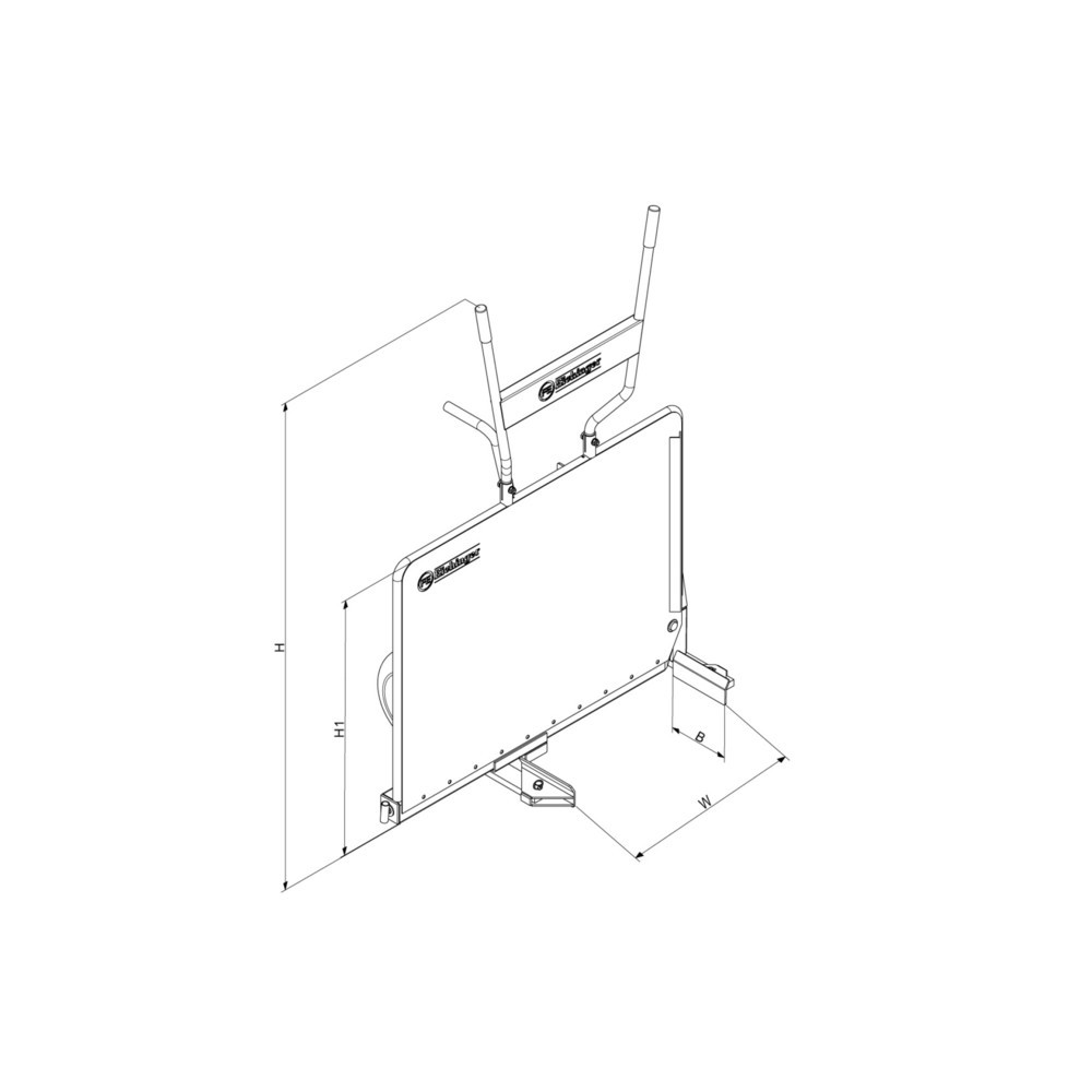 Produktabbildung Nr. 2: Diable pour transport de panneaux Eichinger®, 400 kg, galvanisé à chaud