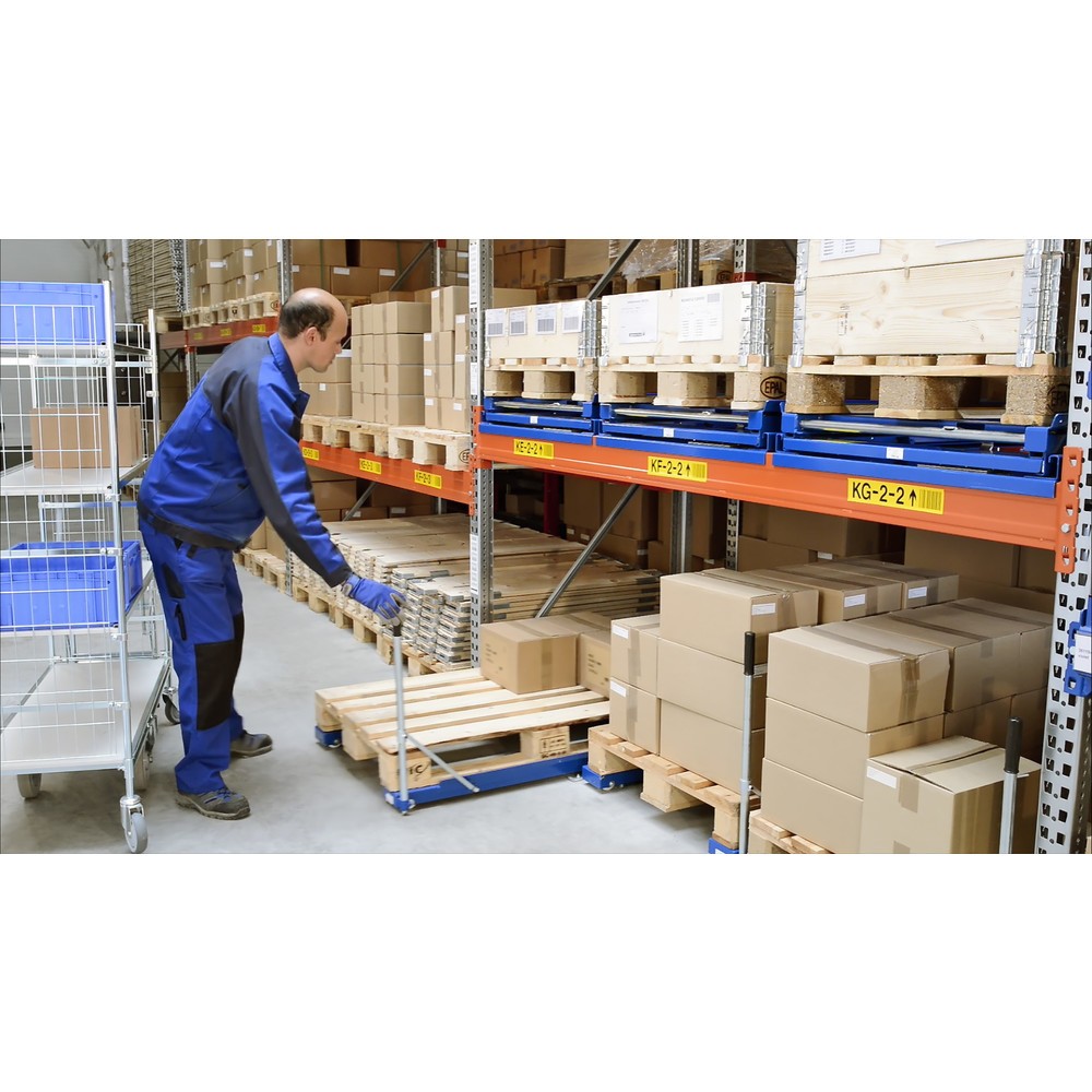 Produktabbildung Nr. 4: Dispositif d’extraction de palettes, modèle de sol, capacité de charge 1 000 kg, profondeur d’extraction de 85 %, avec poignée standard de 700 mm