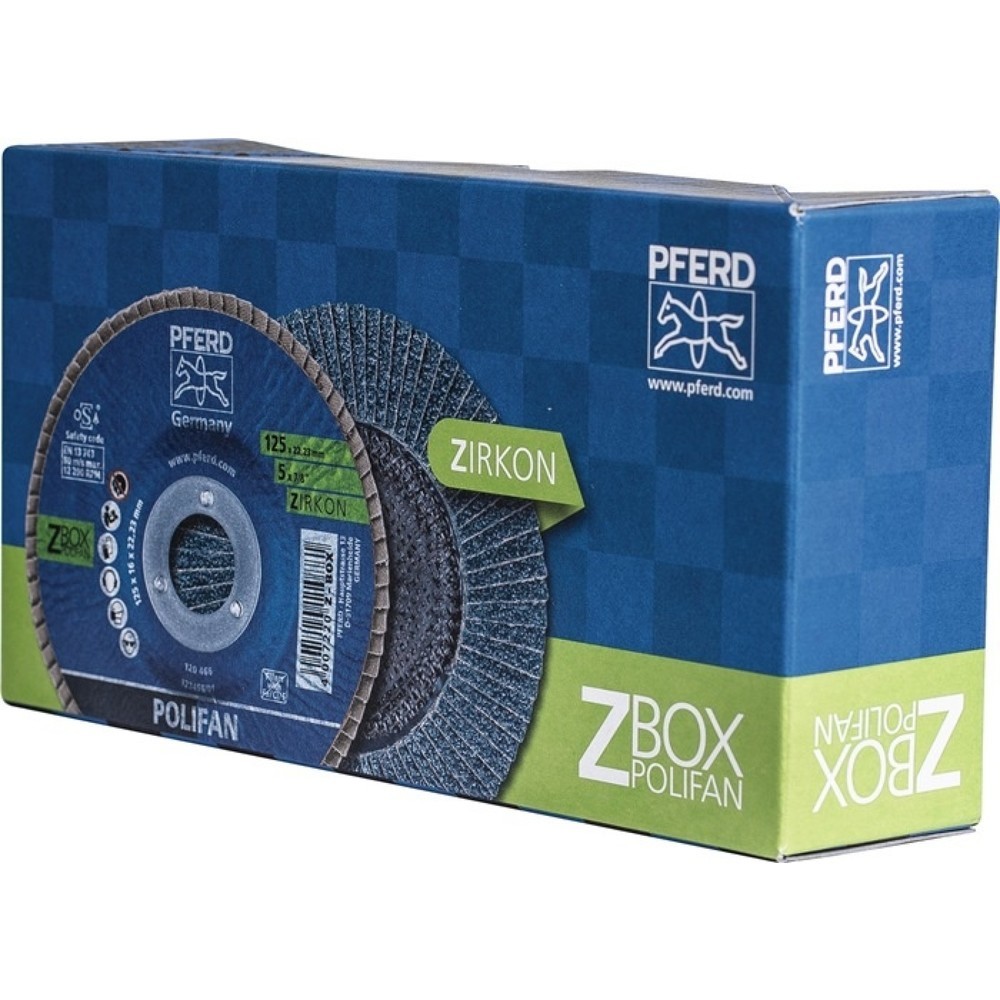 Illustration du produit: Disque de ventilateur PFERD POLIFAN Z Caisse d.125 mm K.Z-60 kon.inox ZK boite de 10