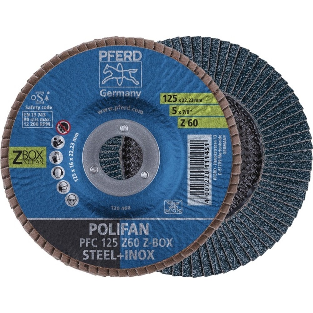Produktabbildung Nr. 2: Disque de ventilateur PFERD POLIFAN Z Caisse d.125 mm K.Z-60 kon.inox ZK boite de 10