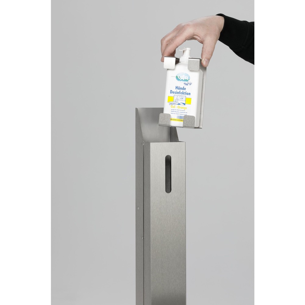 Produktabbildung Nr. 2: Distributeur de désinfectant pour les mains VAR® HDS 106, montage au sol, acier inoxydable