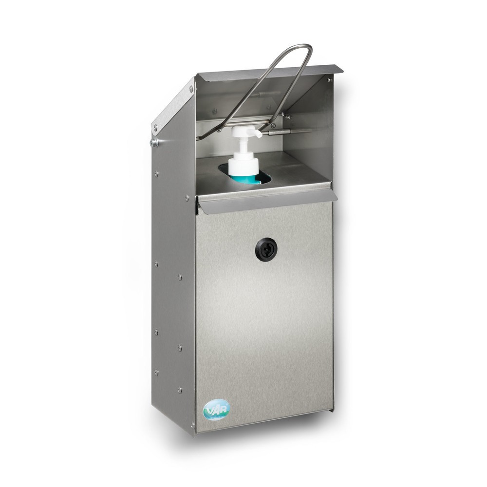 Produktabbildung Nr. 1: Distributeur de désinfectant pour les mains VAR® HDS 41, montage mural, acier inoxydable