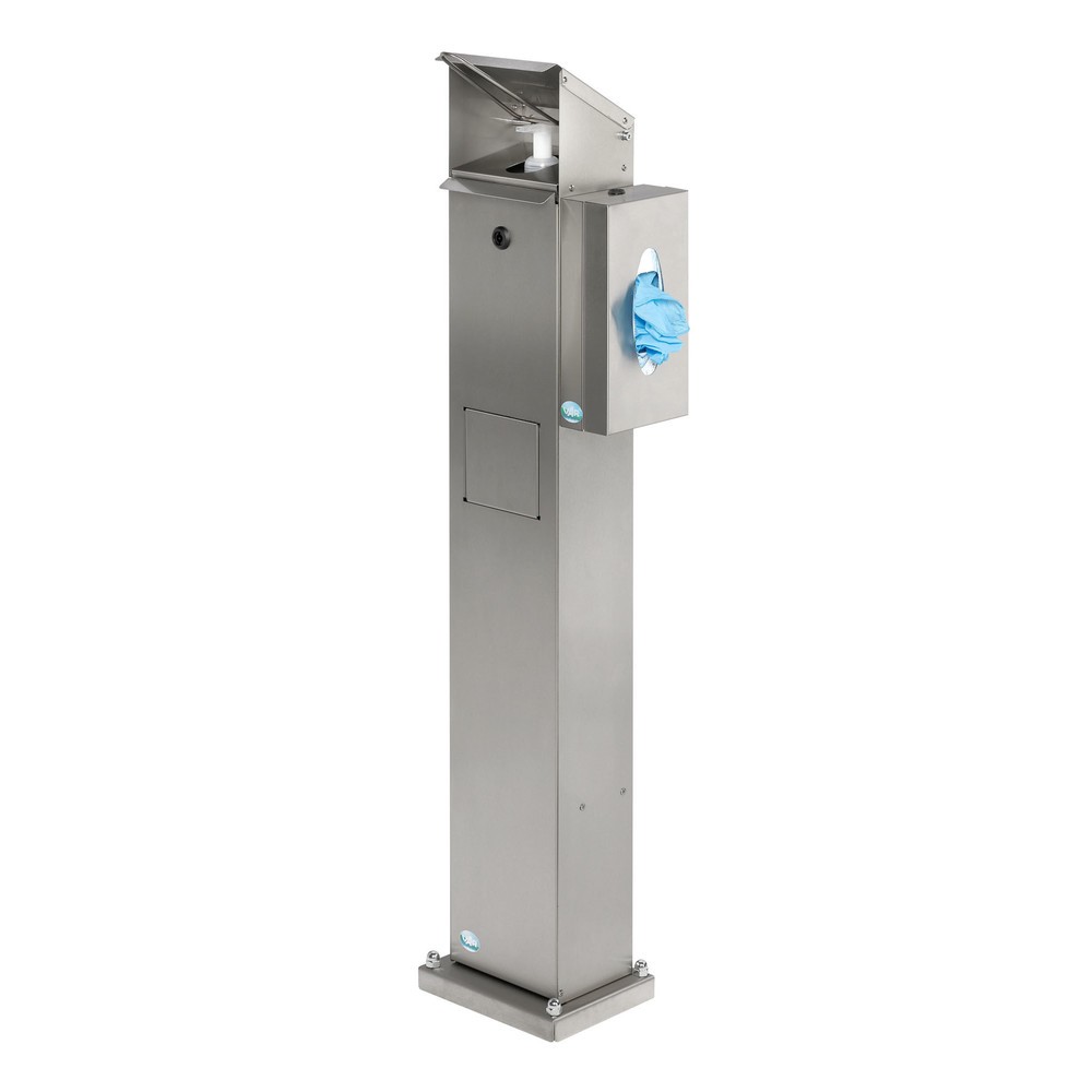 Illustration du produit: Distributeur de désinfectant pour les mains VAR® HDS BOX 116, montage au sol, acier inoxydable