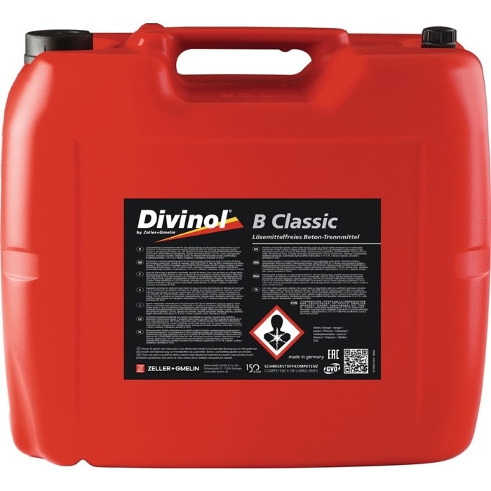 Produktabbildung: DIVINOL Betontrennmittel B Classic, farblos-gelblich, Kanister, 30 l