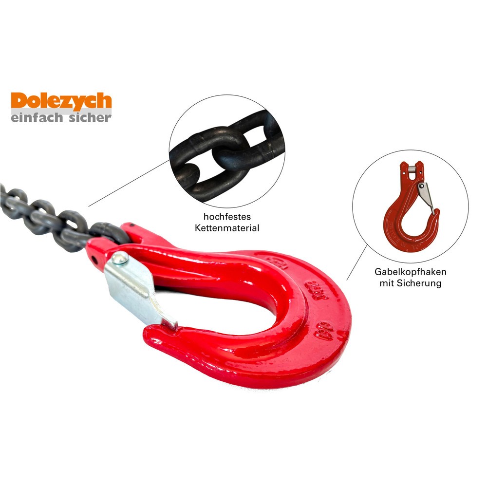 Produktabbildung Nr. 2: Chaîne d'élingage Dolezych DoKett, 2 brins, épaisseur nominale 8 mm, longueur 2 m