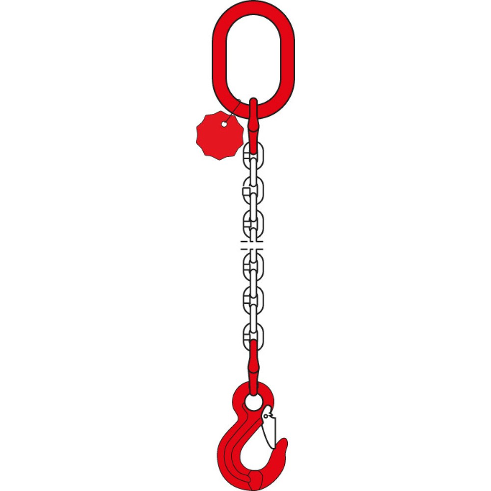 Produktabbildung: Dolezych DoKett Anschlagkette, 1-strängig, Nenndicke 8 mm, Länge 2 m