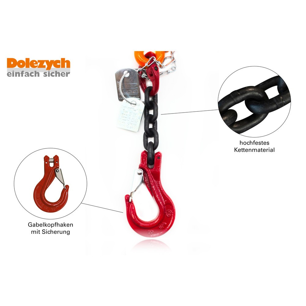 Produktabbildung Nr. 2: Dolezych Spann-Zurrkette, 1-teilig, PowerLash mit DoRa-Ratschlastspanner, 6.300 daN, Länge 6 m