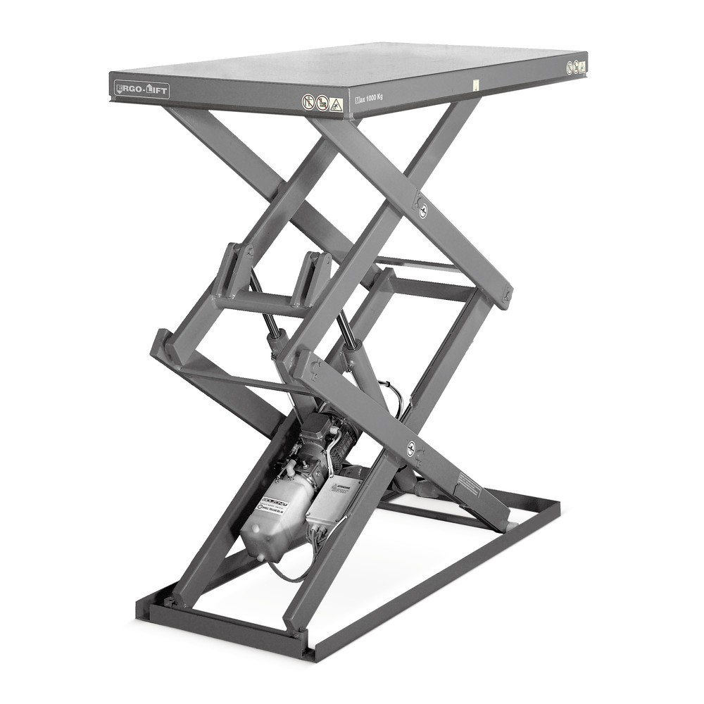Produktabbildung: Doppelscheren-Hubtisch ERGO-LIFT, TK 1.000 kg, Plattform à 1.700 x 1.000 mm