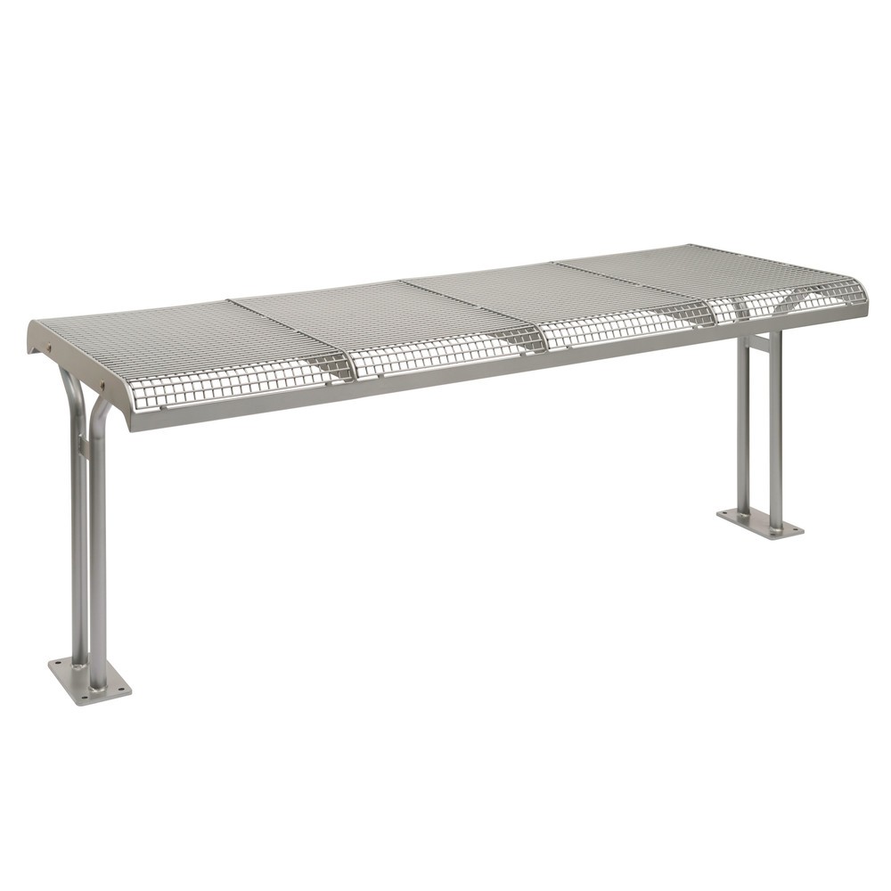 Produktabbildung: Drahtgitter-Tisch Ergolax, HxBxT 780 x 1.958 x 780 mm, mit Flanschbefestigung, graubraun