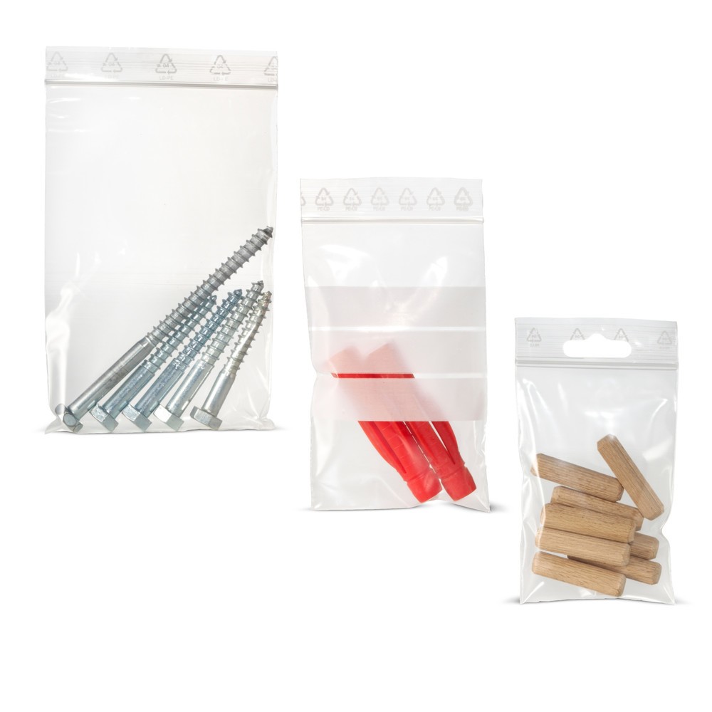 Produktabbildung: Druckverschlussbeutel, unbedruckt, BxL 60 x 130 mm