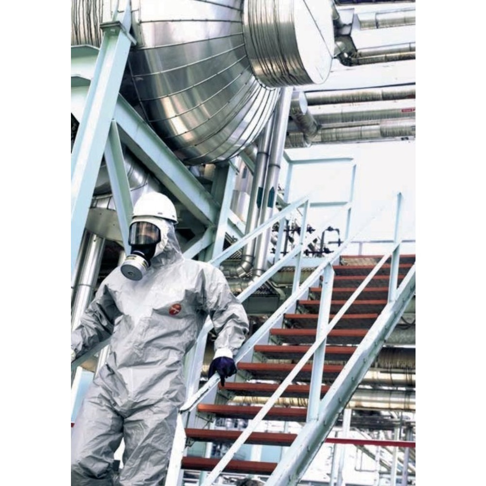 Produktabbildung: DUPONT Schutzoverall Tychem® 6000 F, grau, Grösse L, PSA-Kategorie III