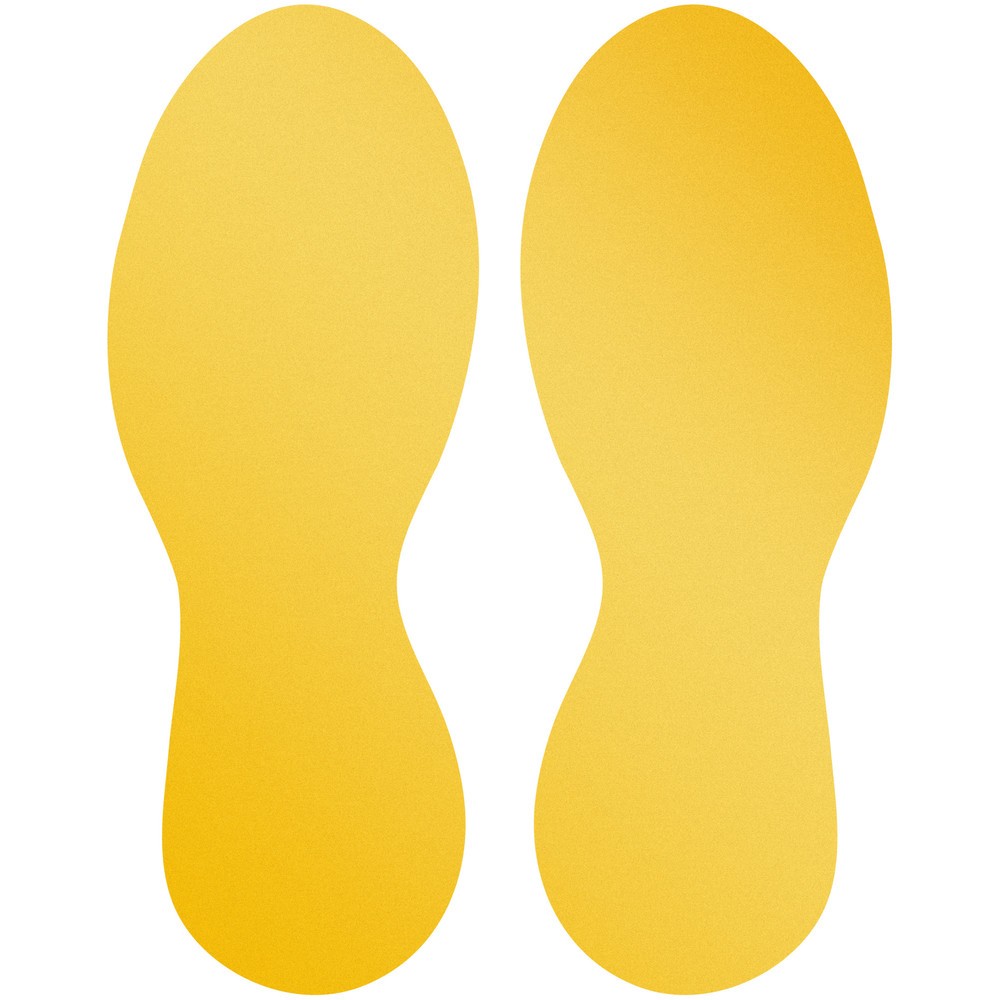 Produktabbildung: DURABLE Bodenmarkierungsaufkleber Fuss, LxB 240 x 90 mm, Stärke 0,2 mm, ablösbar, 1 Paar